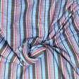 Pound A Metre 3 Metre Luxurious Soft Viscose Jersey - 55"- (Sky, Brown & Orange)