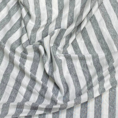 Pound A Metre 3 Metres 3 Metre Luxurious Soft Viscose Jersey - 55"- (Small Stripe) (EOL)