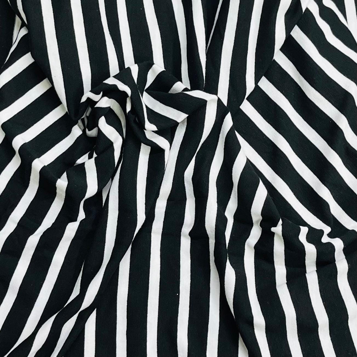 Pound A Metre 3 Metre Luxurious Soft Viscose Jersey - 55"- (Stripe)