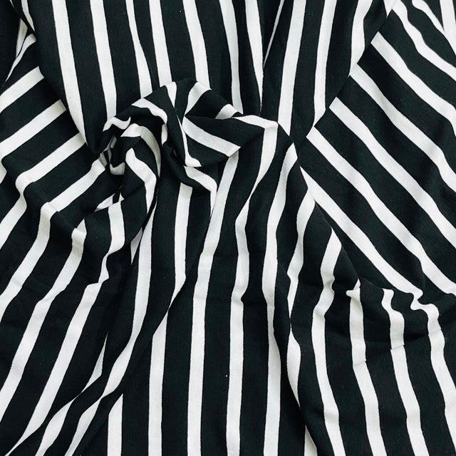 Pound A Metre 3 Metre Luxurious Soft Viscose Jersey - 55"- (Stripe)