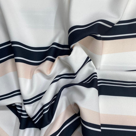 Pound A Metre 3 Metres 3 Metre Luxurious Soft Viscose Jersey - 55"- (Striped) (EOL)