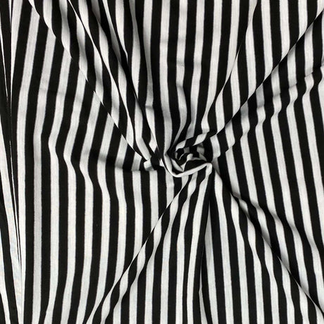 Pound A Metre 3 Metres 3 Metre Luxurious Soft Viscose Jersey - 55"-  (White & Black)