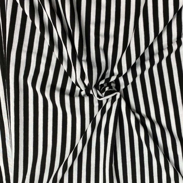 Pound A Metre 3 Metres 3 Metre Luxurious Soft Viscose Jersey - 55"-  (White & Black)