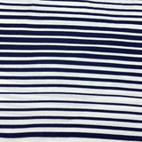 Pound A Metre 3 Metres 3 Metre Luxurious Soft Viscose Jersey - 55"-  (White & Navy)
