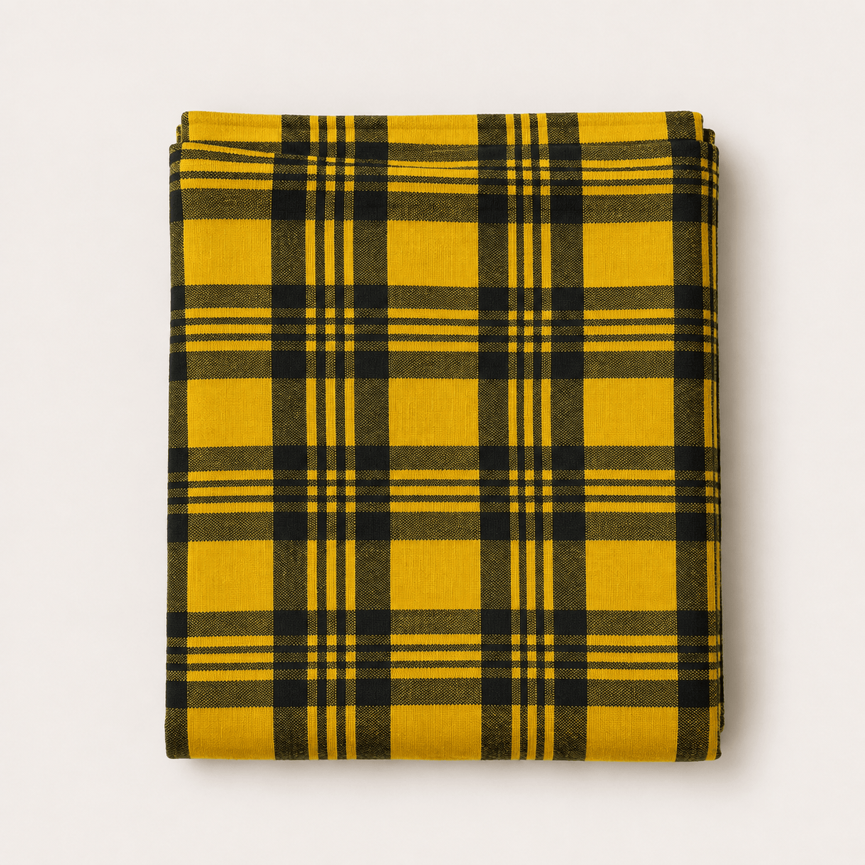 Pound A Metre 3 Metre Luxurious Soft Viscose Jersey - 55"- (Yellow Check)