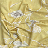Pound A Metre 3 Metres 3 Metre Luxurious Soft Viscose Jersey - 55"-  (Yellow Flower)