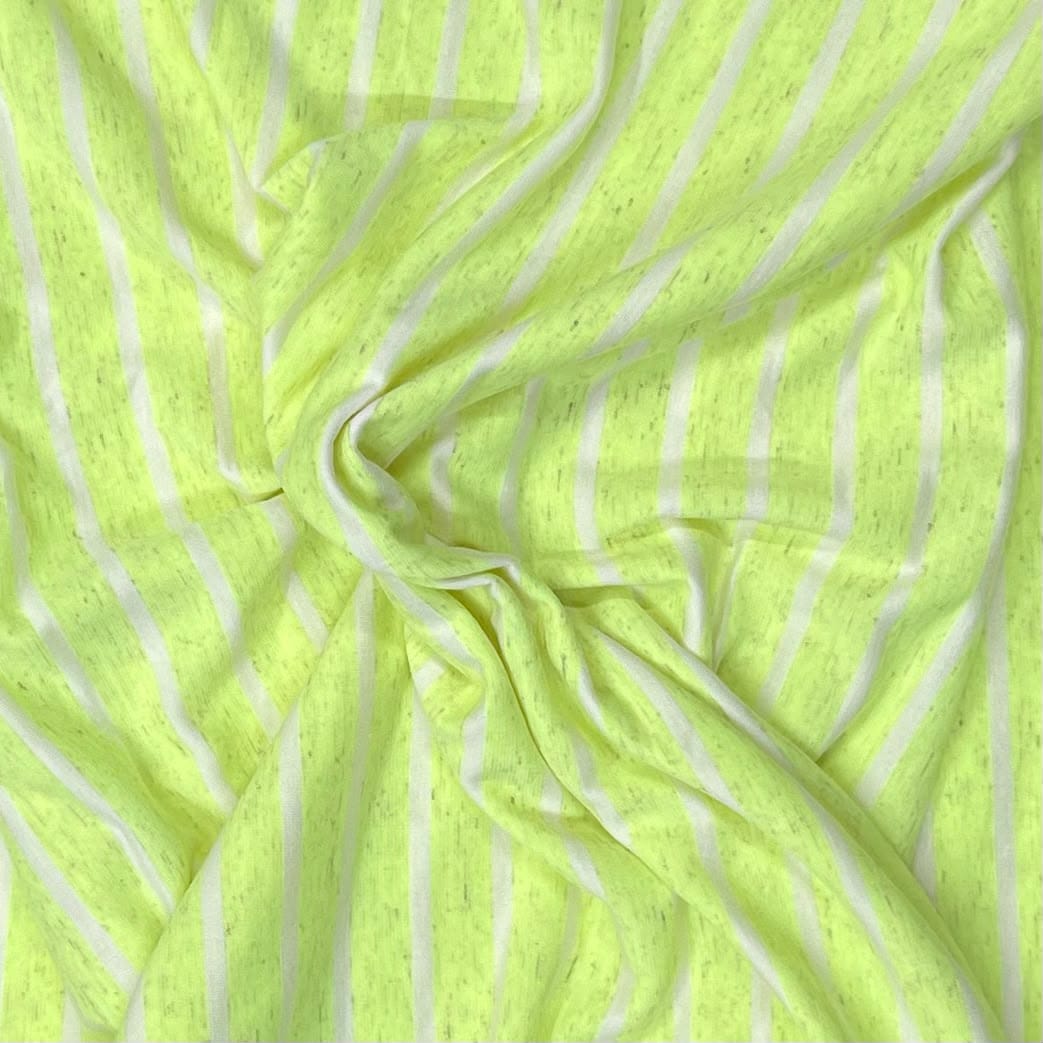 Pound A Metre 3 Metre Luxurious Soft Viscose Jersey - 55"- (Yellow & White)