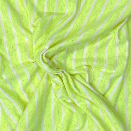 Pound A Metre 3 Metre Luxurious Soft Viscose Jersey - 55"- (Yellow & White)