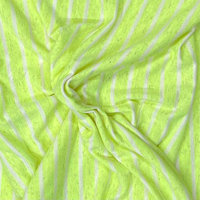Pound A Metre 3 Metre Luxurious Soft Viscose Jersey - 55"- (Yellow & White)