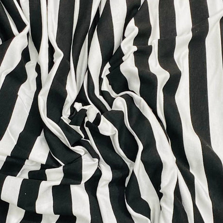 Pound A Metre 3 Metres 3 Metre Luxurious Soft Viscose Jersey - 55"-  (Zebra Stripes)