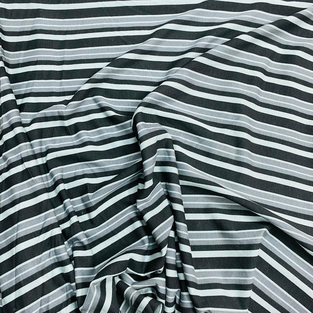 Pound A Metre 3 Metres 3 Metre Luxurious Soft Viscose Jersey - 60"-  (Black & Grey)
