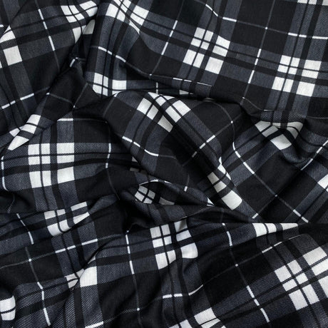 Pound A Metre 3 Metres 3 Metre Luxurious Soft Viscose Jersey - 60"-  (Black & White)