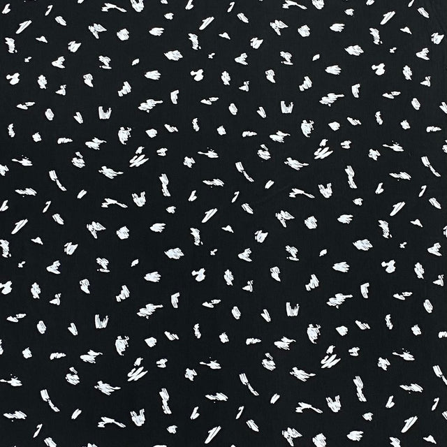 Pound A Metre 3 Metres 3 Metre Luxurious Soft Viscose Jersey - 60"-  (Black & White)