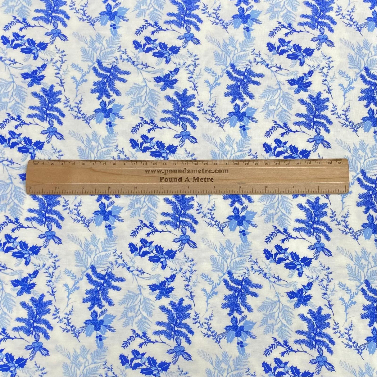 Pound A Metre 3 Metres 3 Metre Luxurious Soft Viscose Jersey - 60"-  (Blue Floral)