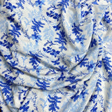 Pound A Metre 3 Metres 3 Metre Luxurious Soft Viscose Jersey - 60"-  (Blue Floral)