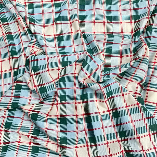 Pound A Metre 3 Metres 3 Metre Luxurious Soft Viscose Jersey - 60"-  (Checks)