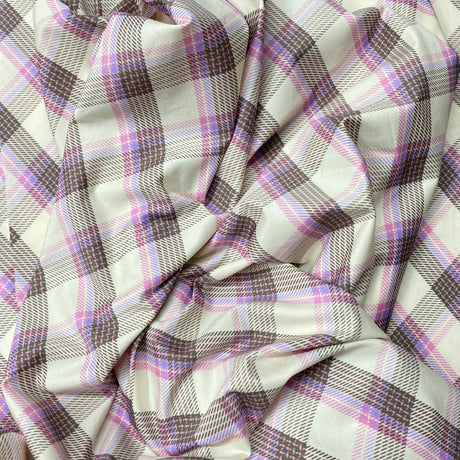 Pound A Metre 3 Metres 3 Metre Luxurious Soft Viscose Jersey - 60"-  (Checks)