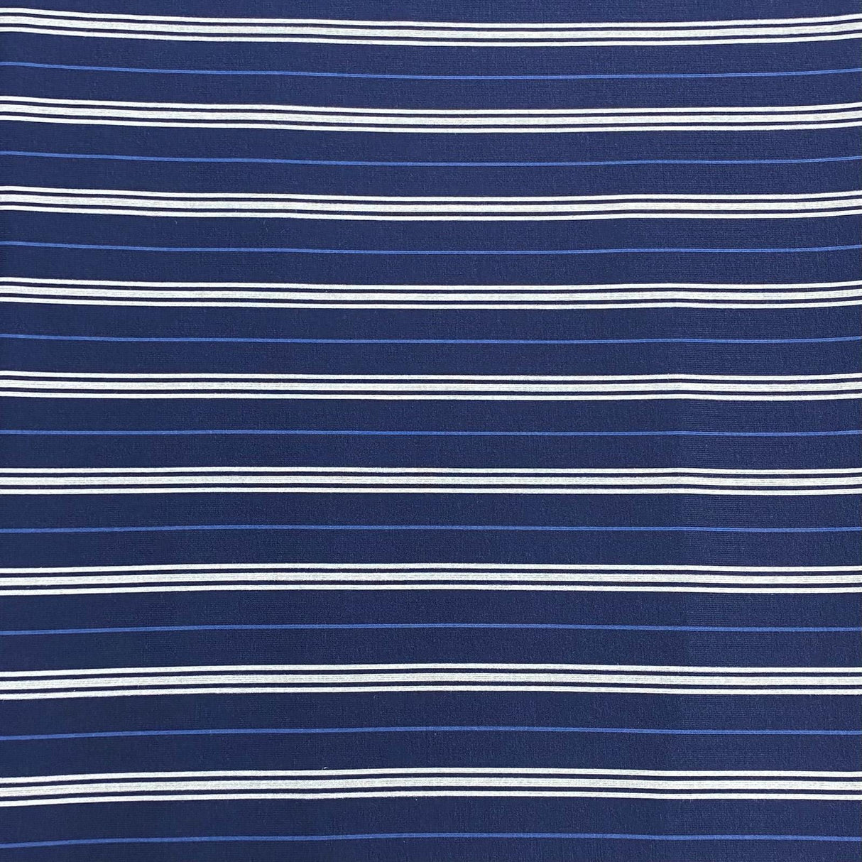 Pound A Metre 3 Metres 3 Metre Luxurious Soft Viscose Jersey - 60"-  (Navy Stripes)
