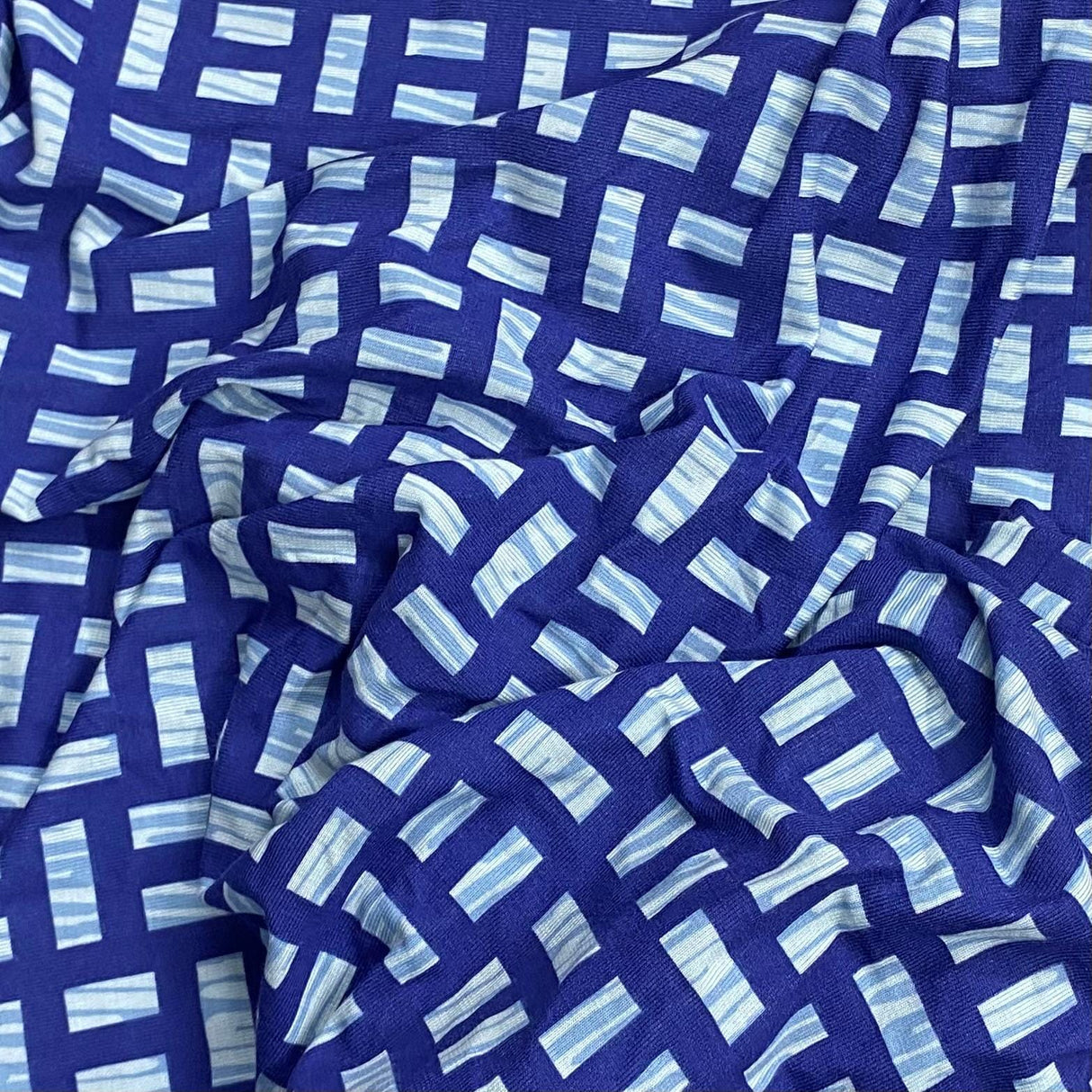 Pound A Metre 3 Metres 3 Metre Luxurious Soft Viscose Jersey - 60"-  (Squares)