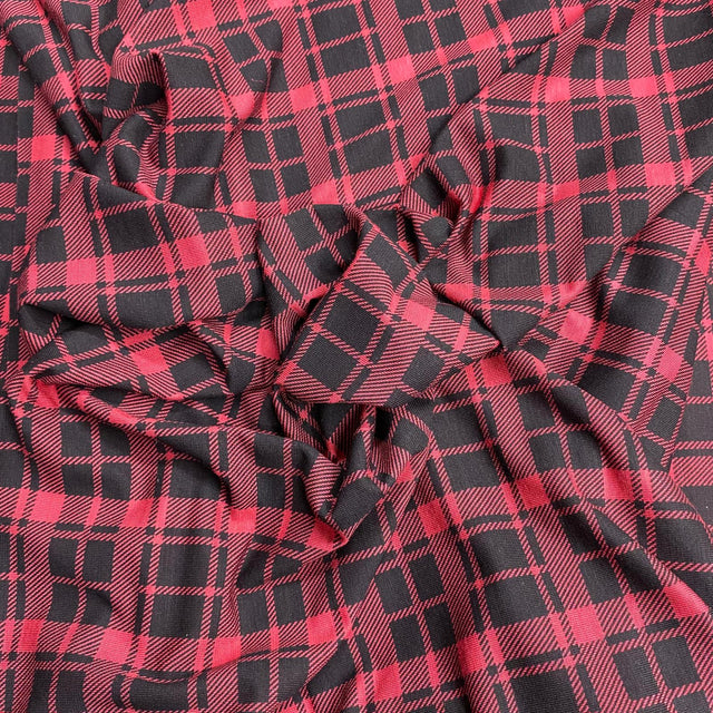 Pound A Metre 3 Metres 3 Metre Luxurious Soft Viscose Jersey - 60"-  (Tartan)