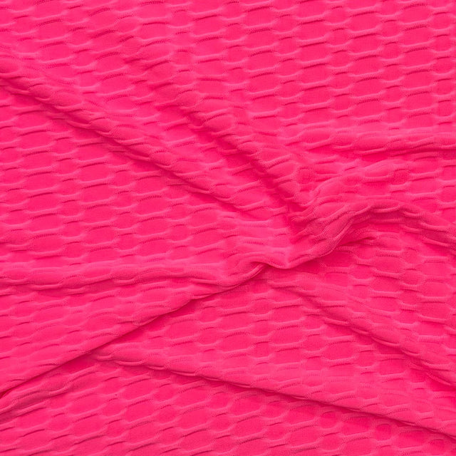 Pound A Metre 3 Metre Luxurious Winter Dobby Jersey - 60"-  (Bright Pink)