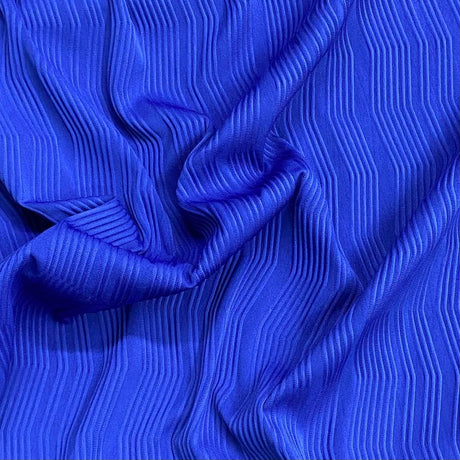 Pound A Metre 3 Metre Luxurious Winter Dobby Jersey - 60"-  (Royal)