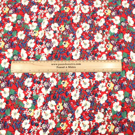 Pound A Metre 3 Metres 3 Metre Luxury Breathable Dressmaking Cotton Lawn - 60" (Big Flowers)