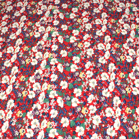 Pound A Metre 3 Metres 3 Metre Luxury Breathable Dressmaking Cotton Lawn - 60" (Big Flowers)