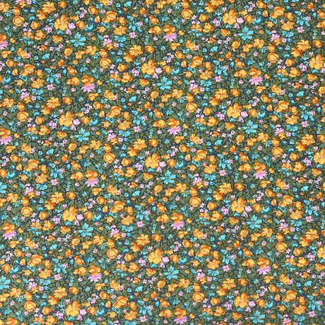 Pound A Metre 3 Metres 3 Metre Luxury Dressmaking Cotton Lawn- 60" (Green Garden)