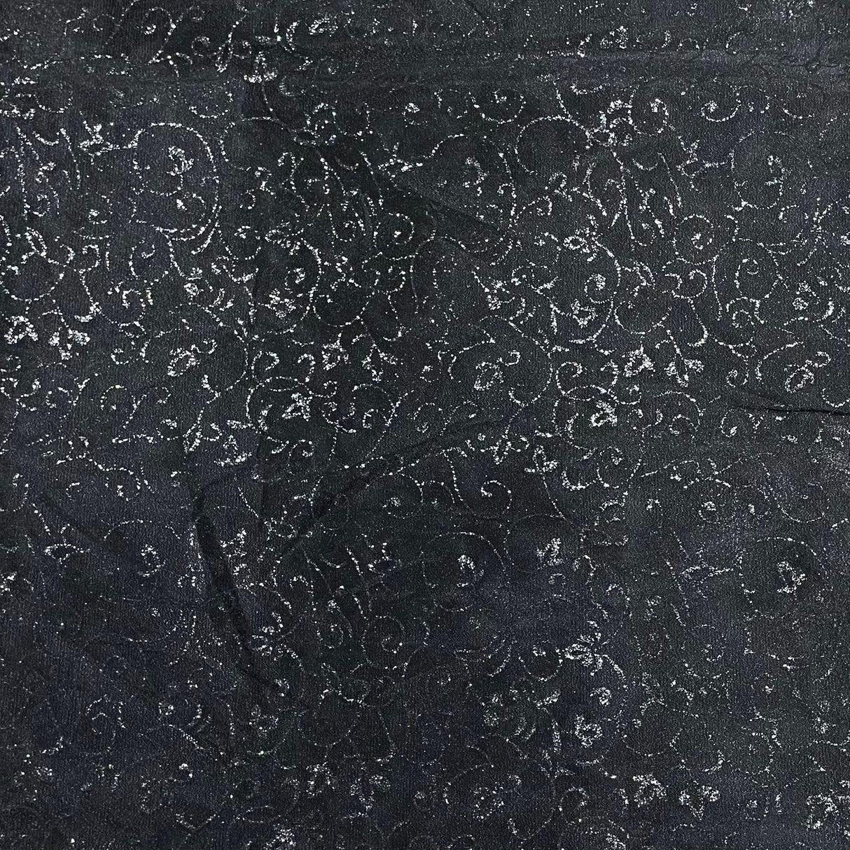 Pound A Metre 3 Metre 3 Metre Luxury Glittered Organza 55" (Black) (EOL)