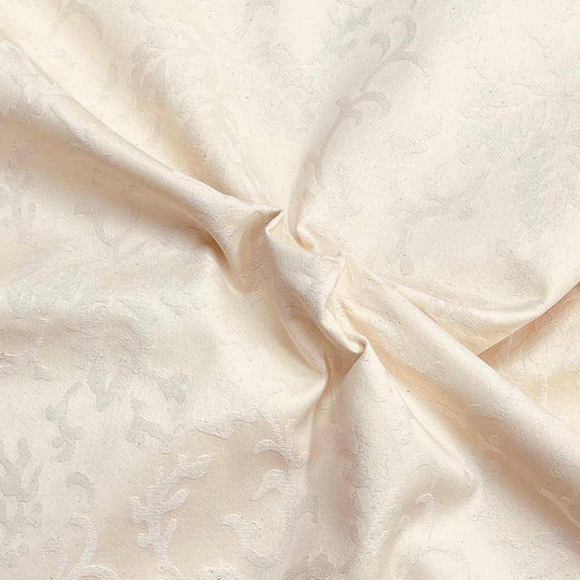 Pound A Metre 3 Metre Premium Calico Jacquard - 55" Wide  (Cream)