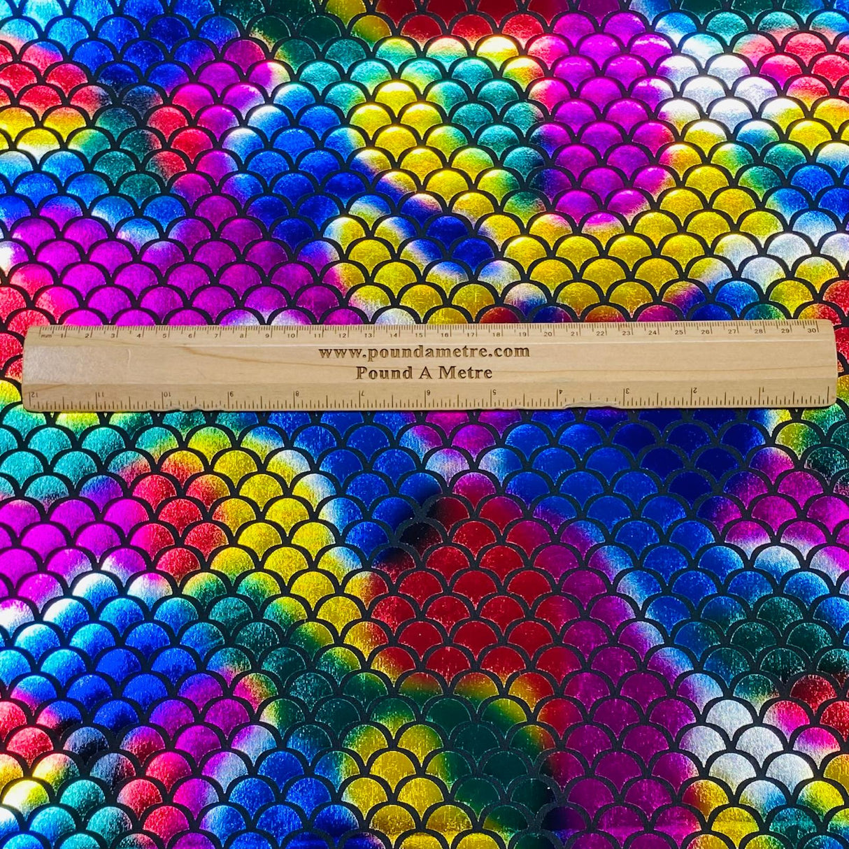 Pound A Metre 3 Metre 3 Metre Premium Mermaid Lycra Jersey 55" Wide  (Rainbow)
