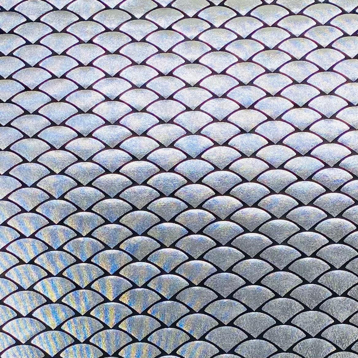 Pound A Metre 3 Metre 3 Metre Premium Mermaid Lycra Jersey 55" Wide  (Silver)