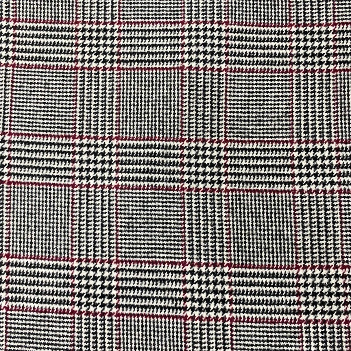 Pound A Metre 3 Metre Premium Poly Wool Fabric - 55"-  (Black & Maroon)