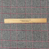 Pound A Metre 3 Metre Premium Poly Wool Fabric - 55"-  (Black & Maroon)