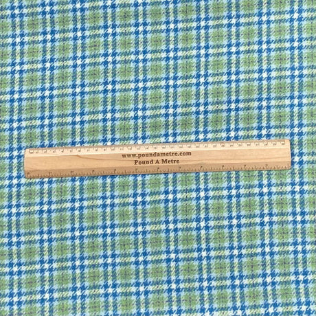 Pound A Metre 3 Metre Premium Poly Wool Fabric - 55"-  (Blue & Green)