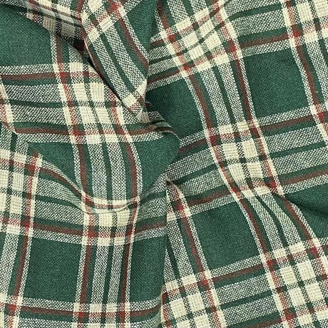 Pound A Metre 3 Metre Premium Poly Wool Fabric - 55"-  (Green, Beige & Red)
