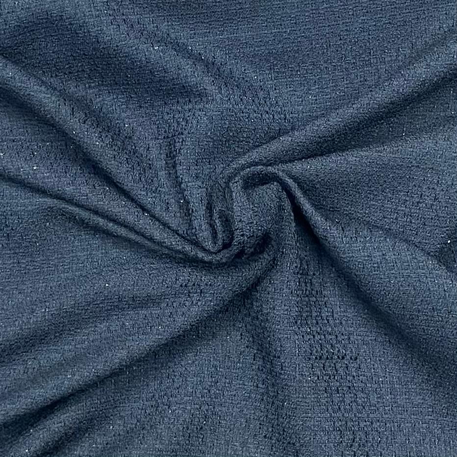 Pound A Metre 3 Metre Premium Poly Wool Fabric - 55"-  (Navy)