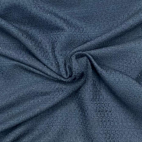 Pound A Metre 3 Metre Premium Poly Wool Fabric - 55"-  (Navy)
