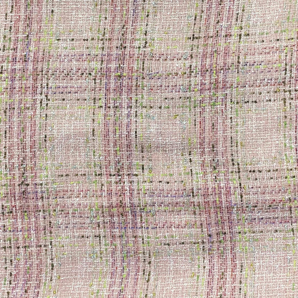 Pound A Metre 3 Metre Premium Poly Wool Fabric - 55"-  (Pink Checks)