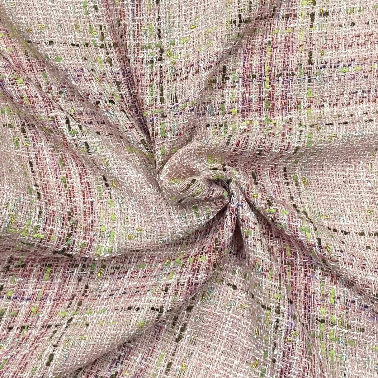 Pound A Metre 3 Metre Premium Poly Wool Fabric - 55"-  (Pink Checks)