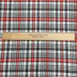 Pound A Metre 3 Metre Premium Poly Wool Fabric - 55"-  (Red Checks)