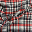 Pound A Metre 3 Metre Premium Poly Wool Fabric - 55"-  (Red Checks)