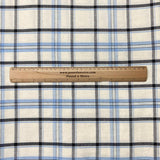 Pound A Metre 3 Metre Premium Poly Wool Fabric - 55"-  (Sky, White & Black)