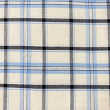 Pound A Metre 3 Metre Premium Poly Wool Fabric - 55"-  (Sky, White & Black)