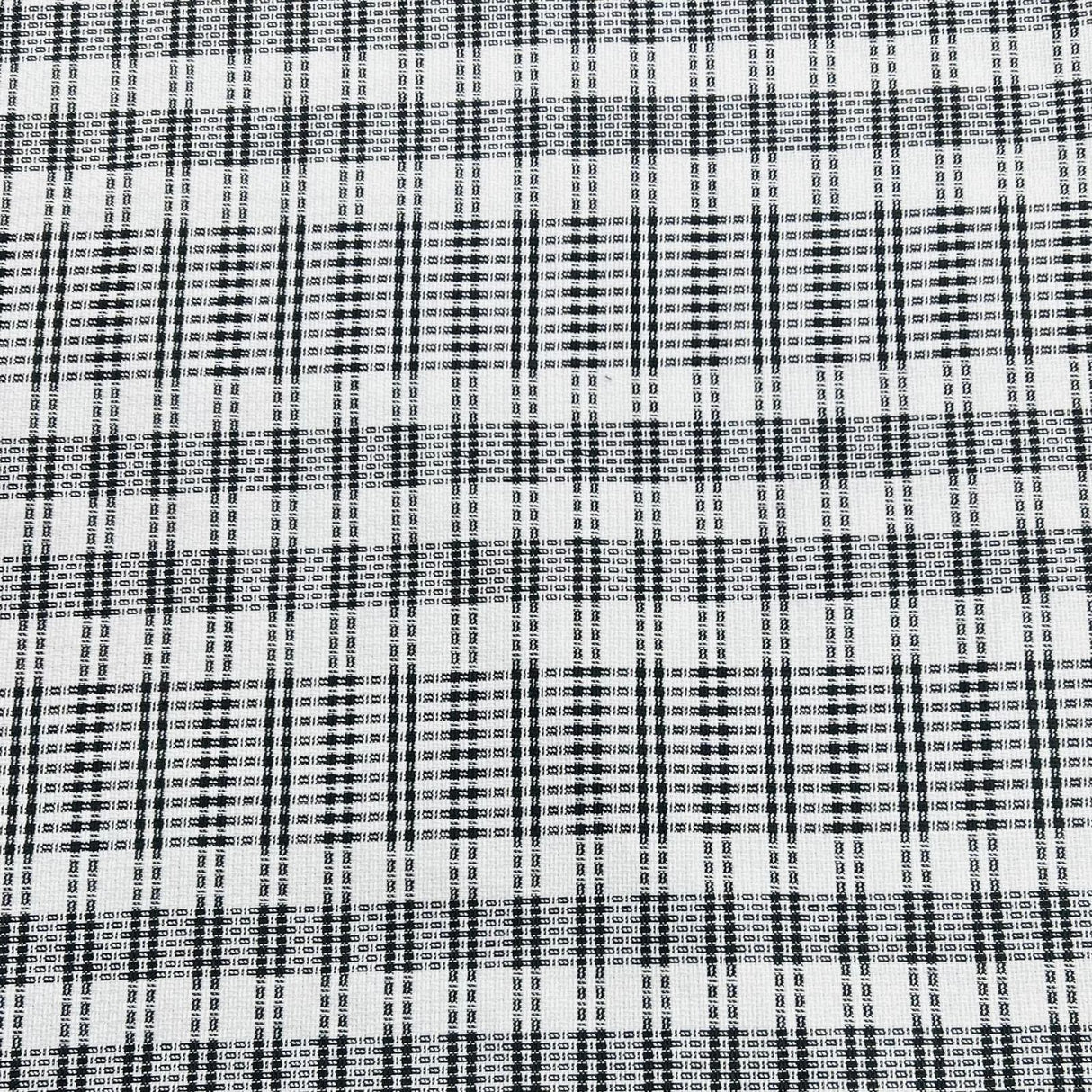 Pound A Metre 3 Metre Premium Poly Wool Fabric - 55"-  (White & Black)