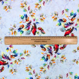 Pound A Metre 3 Metres 3 Metre Santorini Soft Crepe- 45" Wide (Powder Blue Leaves)