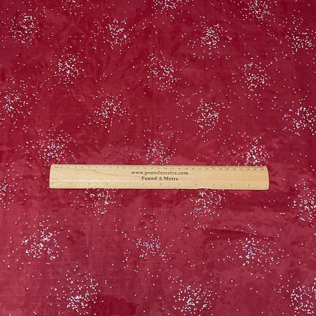 Pound A Metre 3 Metre 3 Metre Soft Diamante Organza -55" Wide (Maroon)