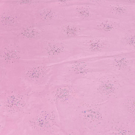 Pound A Metre 3 Metre 3 Metre Soft Diamante Organza -55" Wide (Pink)