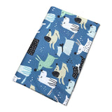 Pound A Metre 3 Metre 3 Metre Soft Printed Organic Cotton- 45" Wide (Blue Dogs)